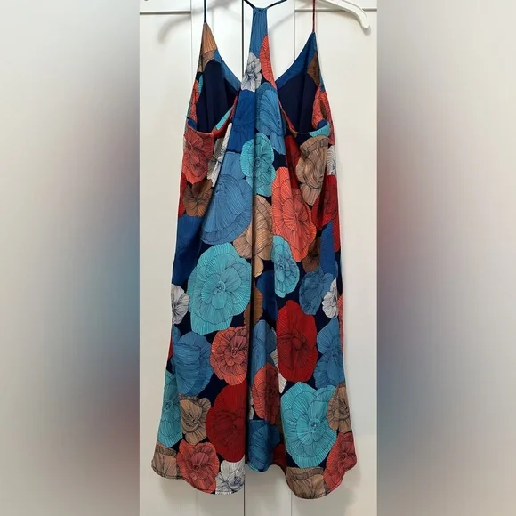Floral Print Racerback Dress Chiffon Sz LG By Verse - Picture 2 of 3